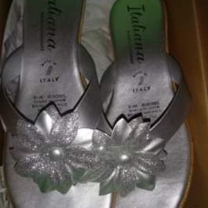 Size 9.5 Sparkly sandals worn twice made in italy